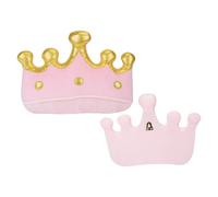 VFM e-Store - Wall Decoration Plush Crown Plush Gift Idea Festive Indoor Xmas Oraments - 34cm X 42cm Pink X 1