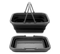 VFM e-Store Washing Bowl Basket Pop Up Collapsible Easy Storage 28. 5cm x 38cm Grey X 1 | Size: 5 cm x 38 cm VFM e-Store Grey 5 cm x 38 cm