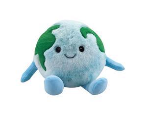 VFM - Earth Soft Toy Planet Solar System Plush Cuddly Soft Furry Fluffy Stuffed Toy Plush Toy Cute Stuffed Plushie, Gifts for Birthday, Valentine's Day Christmas - 18cm Blue