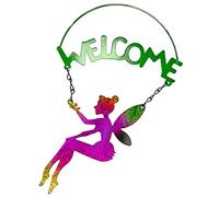 VFM - Garden Fairy Sign Metal Fairy Welcome Sign - Assorted Designs - Hanging Garden Decoration