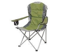 VFM - Green Berkley Padded Chair With Carry Bag High Back Relaxer Indigo - Summit Camping, Easy, Durable, Comfortable, Lightweight, Festivals, Hiking, Picnics, Outdoor Living, Water Resistant