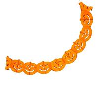 VFM - Halloween Pumpkin Garland Paper Home Party Decorations themed - Childs Trick Or Treat Spooky Party Halloween Accessory 3M