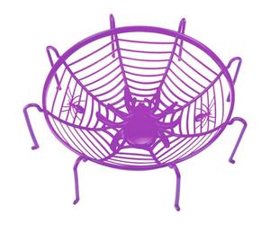 VFM - Halloween Sweet Bowl - Spider Web Basket 3D Bowl with Legs Halloween Party Candy Dish- Haunted House - Purple