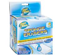 VFM - Magic Eraser Sponges, Cleaning Sponge, Blind Cleaner, Skirting Board Cleaner, Melamine Sponge for Spring Cleaning, Just Wet and Scrub, 4 Pack