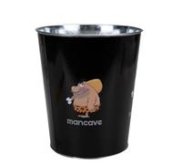 VFM - Man Cave Waste Bin Best Dad Ever Fathers Day Gift Fun Present, Birthday Great Gift for Dad On Special Occasions - Black