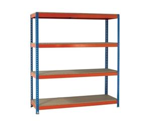 VFM Orange/Zinc 1500x600x2000mm Heavy Duty Painted Shelving Unit