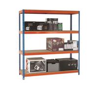 VFM Orange/Zinc Heavy Duty Painted Shelving Unit 379024