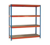 VFM Orange/Zinc Heavy Duty Painted Shelving Unit 379028
