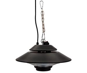 VFM - Orma Deluxe Ceiling Mounted Heater Black Instant Heat Infrared Gazebo Patio Lamp - Summer Parties and Bbqs