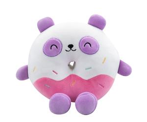 VFM - Panda Donut Soft Toy Animal Food Plush Cuddly Soft Furry Fluffy Stuffed Toy Plush Toy Cute Stuffed Plushie, Gifts for Birthday, Valentine's Day Christmas - 18cm White