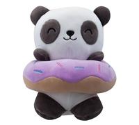 VFM - Panda Soft Toy Donut Animal Food Plush Cuddly Soft Furry Fluffy Stuffed Toy Plush Toy Cute Stuffed Plushie, Gifts for Birthday, Valentine's Day Christmas - 18cm White