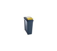 VFM Recycling Bin With Lid 25 Litre Yellow