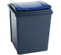 VFM Recycling Bin With Lid 50 Litre Blue