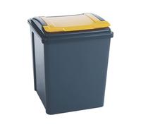 VFM Recycling Bin with Lid 50L Yellow (Dimensions 390 x 400 x 510mm) 384287