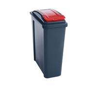 VFM Recycling Bin With Lid 25 Litre Red