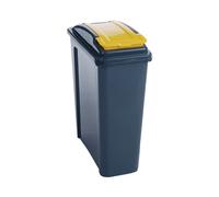 VFM Recycling Bin With Lid 25 Litre Yellow 384283