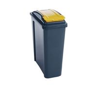 VFM Recycling Bin With Lid 25 Litre Yellow