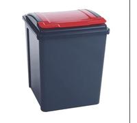 VFM RECYCLING RUBBISH BIN BLUE + RED LID 50 LITRE - NEW + 24H DELIVERY