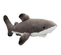 VFM - Shark Soft Toy Sealife Animal Plush Cuddly Soft Furry Fluffy Stuffed Toy Plush Toy Cute Stuffed Plushie, Gifts for Birthday, Valentine's Day Christmas- 30cm Grey Shark