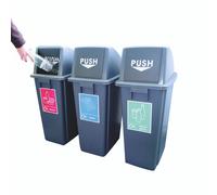 Slingsby Slim Recycling Bins - Set of 3