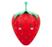 VFM - Strawberry Soft Toy Food Themed Cute Plush Cuddly Yummy Fluffy Stuffed Cute Stuffed Plushie, Gifts for Birthday, Valentine's Day Christmas - 16cm Red