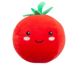 VFM - Tomato Soft Toy Food Themed Cute Plush Cuddly Yummy Soft Fluffy Stuffed Toy Plush Toy Cute Stuffed Plushie, Gifts for Birthday, Valentine's Day Christmas - 16cm Red