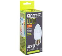VFM - Warm White Candle 5W Screw Base Large Led Frosted E27 Light Bulb - Orma