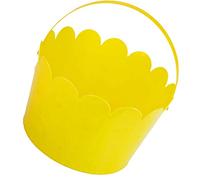 VFM - Yellow Easter Bucket With Handle Egg Hunt - Fun Easter Activity 12. 5cm X 17cm