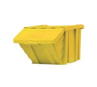 VFM Yellow Heavy Duty Storage Bin with Lid 400x635x345mm 359521