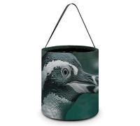 VFMKT A Penguin in The Water Halloween Trick Or Treat Bag Reusable Halloween Candy Bucket Candy Bag Grocery Bags with Handles for Halloween Party Supplies Favors, Style, One Size