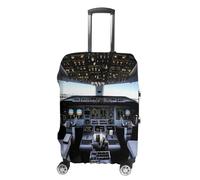 VFMKT Airplane Cockpit Travel Luggage Cover Elastic Washable Suitcase Cover Dustproof Anti-Scratch Suitcase Protector Fits 19-32 Inch Luggage, style, Small