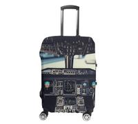 VFMKT Airplane Cockpit Travel Luggage Cover Elastic Washable Suitcase Cover Dustproof Anti-Scratch Suitcase Protector Fits 19-32 Inch Luggage, style, L