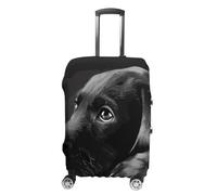 VFMKT Black Labrador Puppy Travel Luggage Cover Elastic Washable Suitcase Cover Dustproof Anti-Scratch Suitcase Protector Fits 19-32 Inch Luggage, style, Small