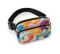 VFMKT Cartoon Lines Fanny Pack for Women Men Adjustable Waist Bag Belt Bag for Travel Sports Hiking, 20x13cm, style, style, 20x13cm