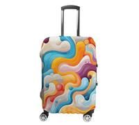 VFMKT Cartoon Lines Travel Luggage Cover Elastic Washable Suitcase Cover Dustproof Anti-Scratch Suitcase Protector Fits 19-32 Inch Luggage, style, L