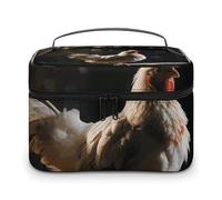 VFMKT Chicken on A Branch Makeup Bag Portable Travel Cosmetic Bag Zipper Makeup Organizer Toiletry Bag for Women Ladies, Chicken on A Branch, 25x18x15cm