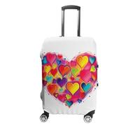 VFMKT Colourful Heart Travel Luggage Cover Elastic Washable Suitcase Cover Dustproof Anti-Scratch Suitcase Protector Fits 19-32 Inch Luggage, style, M