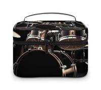 VFMKT Cool Drum Set Makeup Bag Portable Travel Cosmetic Bag Zipper Makeup Organizer Toiletry Bag for Women Ladies, Cool Drum Set, 25x18x15cm