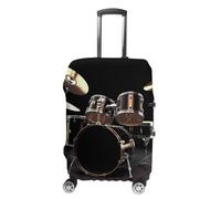 VFMKT Cool Drum Set Travel Luggage Cover Elastic Washable Suitcase Cover Dustproof Anti-Scratch Suitcase Protector Fits 19-32 Inch Luggage, style, M