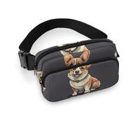 VFMKT Cute Corgi Dog Illustration Fanny Pack for Women Men Adjustable Waist Bag Belt Bag for Travel Sports Hiking, 20x13cm, style, style, 20x13cm
