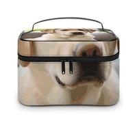 VFMKT Cute Labrador Dog Makeup Bag Portable Travel Cosmetic Bag Zipper Makeup Organizer Toiletry Bag for Women Ladies, Cute Labrador Dog, 25x18x15cm