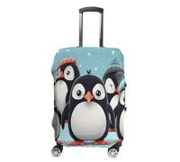 VFMKT Cute Penguins Travel Luggage Cover Elastic Washable Suitcase Cover Dustproof Anti-Scratch Suitcase Protector Fits 19-32 Inch Luggage, style, Small