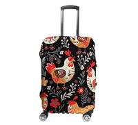 VFMKT Cute Rooster Chickens Travel Luggage Cover Elastic Washable Suitcase Cover Dustproof Anti-Scratch Suitcase Protector Fits 19-32 Inch Luggage, style, Small
