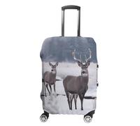 VFMKT Deer on Frozen Wilderness Travel Luggage Cover Elastic Washable Suitcase Cover Dustproof Anti-Scratch Suitcase Protector Fits 19-32 Inch Luggage, style, Small
