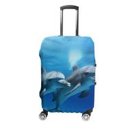 VFMKT Dolphins In The Travel Luggage Cover Elastic Washable Suitcase Cover Dustproof Anti-Scratch Suitcase Protector Fits 19-32 Inch Luggage, style, L