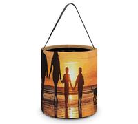 VFMKT Family Walking Together Halloween Trick Or Treat Bag Reusable Halloween Candy Bucket Candy Bag Grocery Bags with Handles for Halloween Party Supplies Favors, Style, One Size