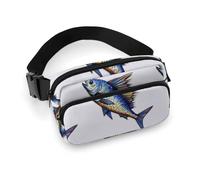 VFMKT Fish Art Fanny Pack for Women Men Adjustable Waist Bag Belt Bag for Travel Sports Hiking, 20x13cm, style, style, 20x13cm