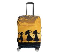 VFMKT Five Silhouettes of Hawaiian Dance Travel Luggage Cover Elastic Washable Suitcase Cover Dustproof Anti-Scratch Suitcase Protector Fits 19-32 Inch Luggage, style, L