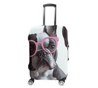 VFMKT French Bulldog Glasses Travel Luggage Cover Elastic Washable Suitcase Cover Dustproof Anti-Scratch Suitcase Protector Fits 19-32 Inch Luggage, style, M