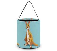 VFMKT Funny Cartoon Kangaroo Zoo Halloween Trick Or Treat Bag Reusable Halloween Candy Bucket Candy Bag Grocery Bags with Handles for Halloween Party Supplies Favors, Style, One Size
